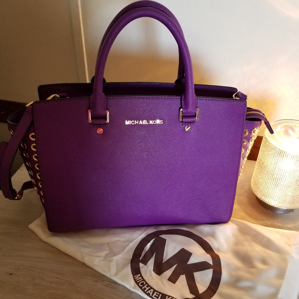 Michael Kors Large Selma Grommet Satchel